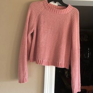 Coco + Jaimeson Pink Long Sleeve Chenille Sweater Top